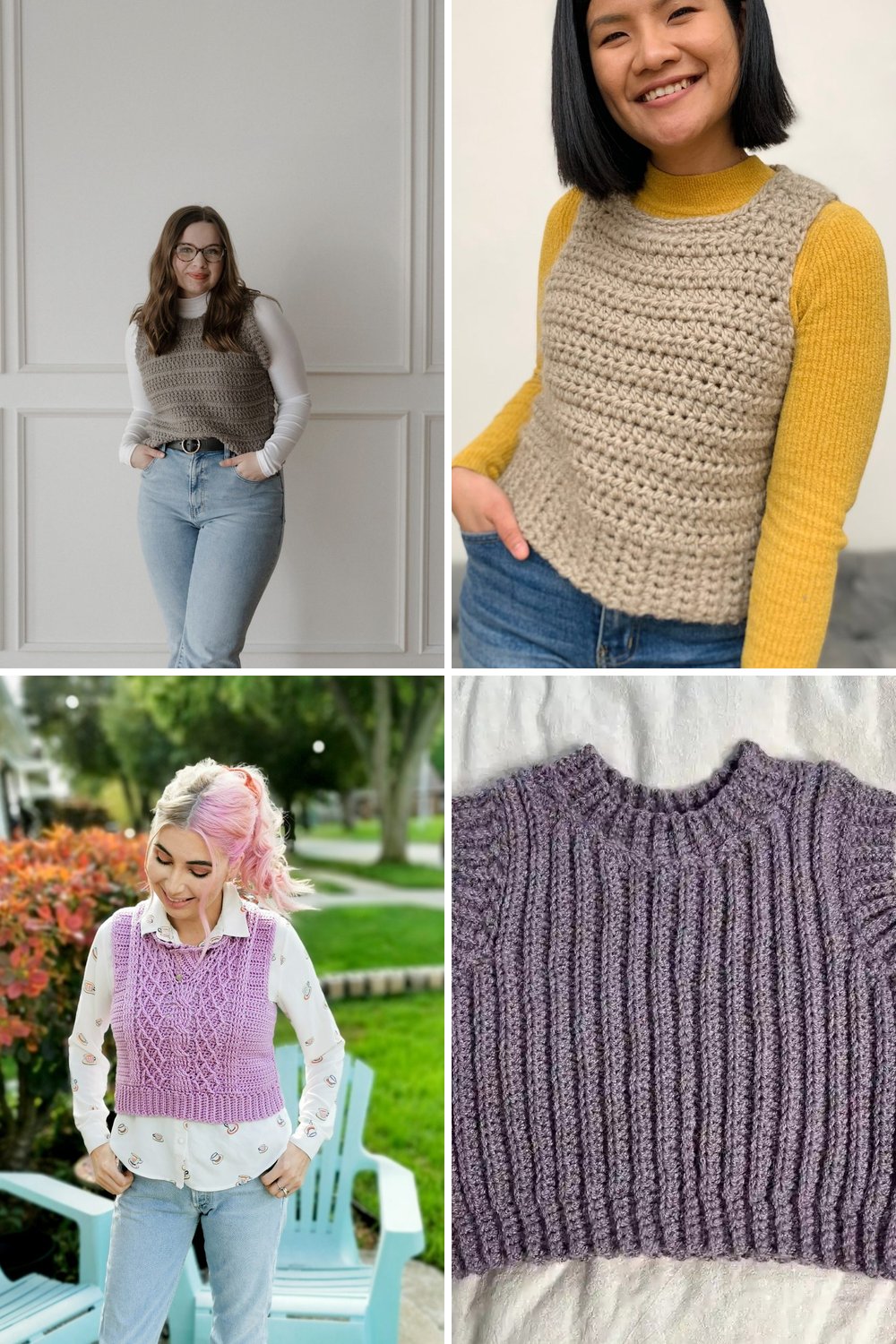 11 Free Crochet Sweater Vest Patterns