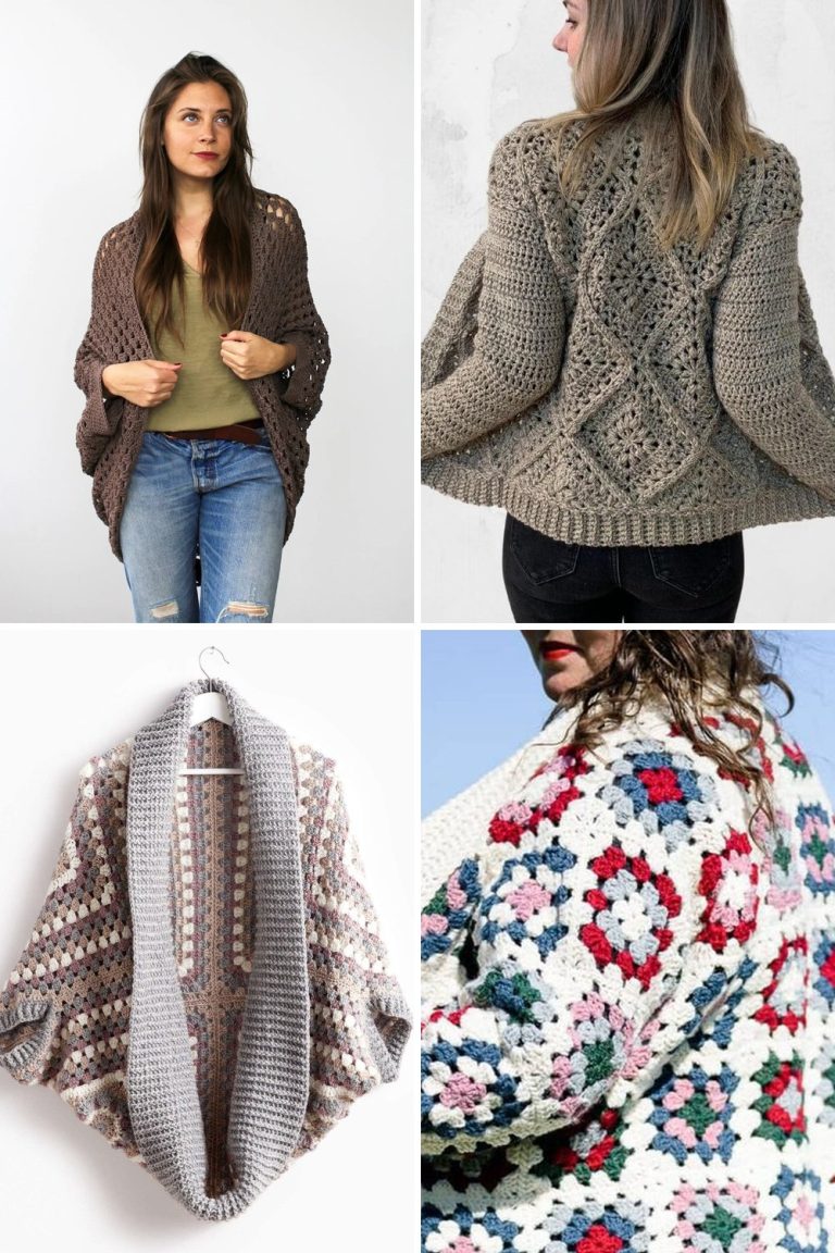 13 Granny Square Crochet Cardigan Free Patterns