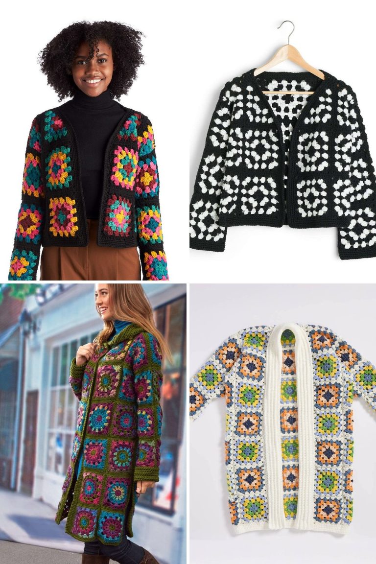 11 Granny Square Crochet Jacket Free Patterns