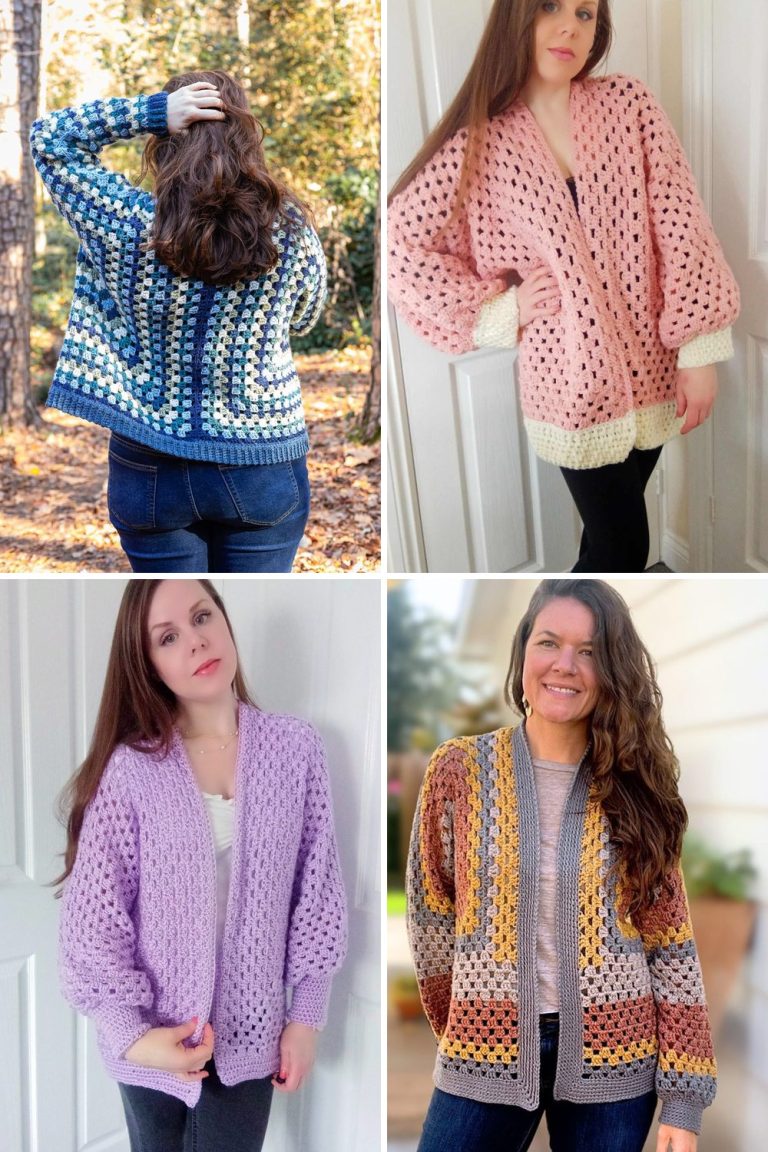 12 Hexagon Crochet Cardigan Free Patterns