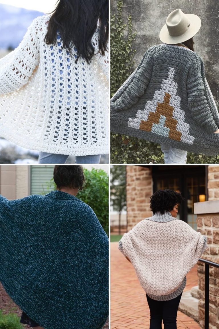 14 Chunky Crochet Cardigan Free Patterns