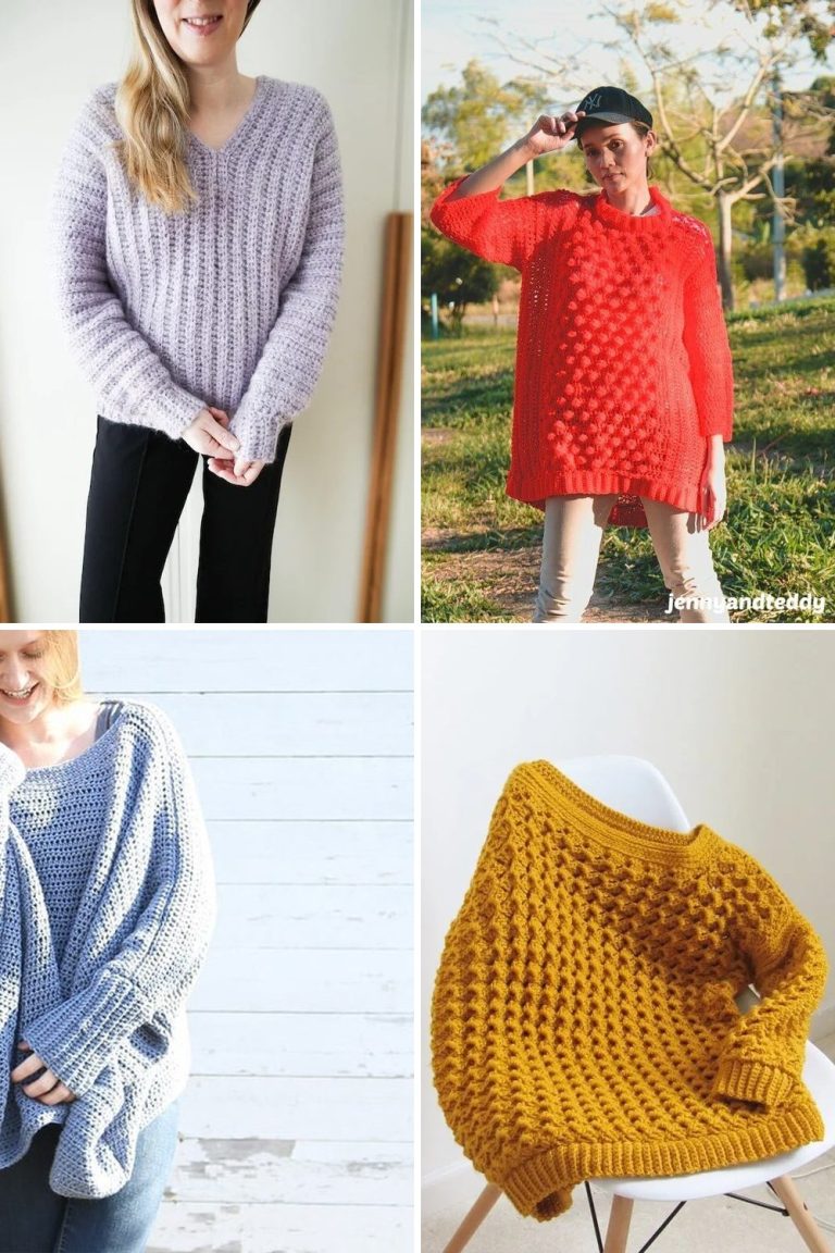 13 Oversized Crochet Sweater Free Patterns