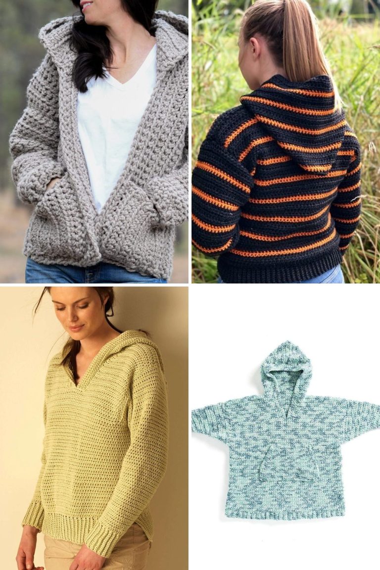 10 Easy Crochet Hoodie Free Patterns