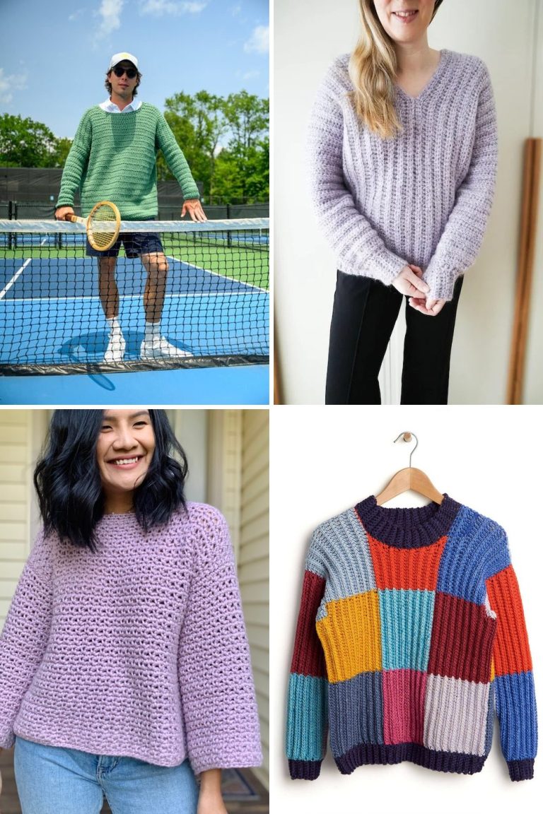 12 Easy Crochet Sweater Free Patterns