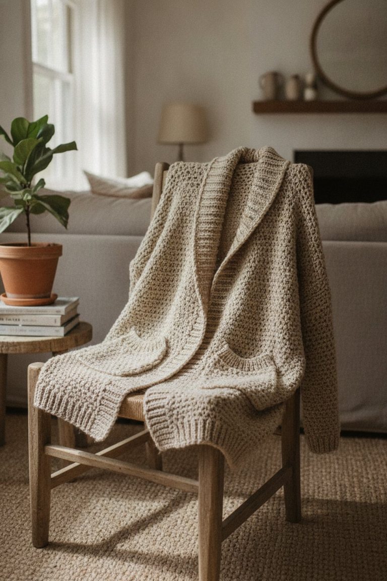 How to Crochet a Cardigan Step by Step (Beginner Panel Method)