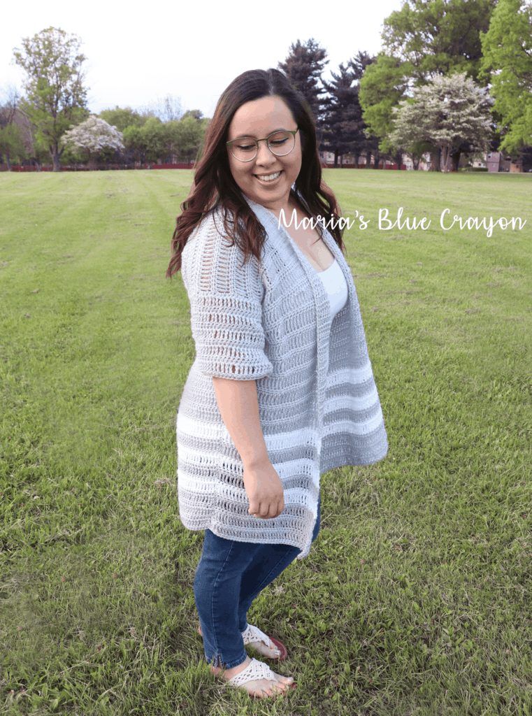 Easy Breezy Cardigan free crochet pattern by Maria Weaber