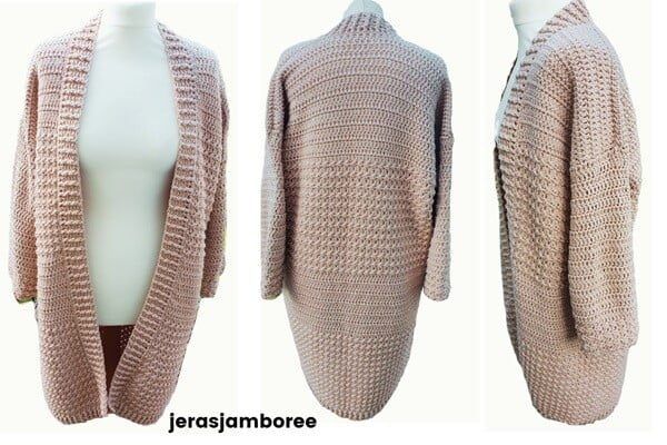 Clara Long Cardigan free crochet pattern by Sharon (Shaz) Goodwin