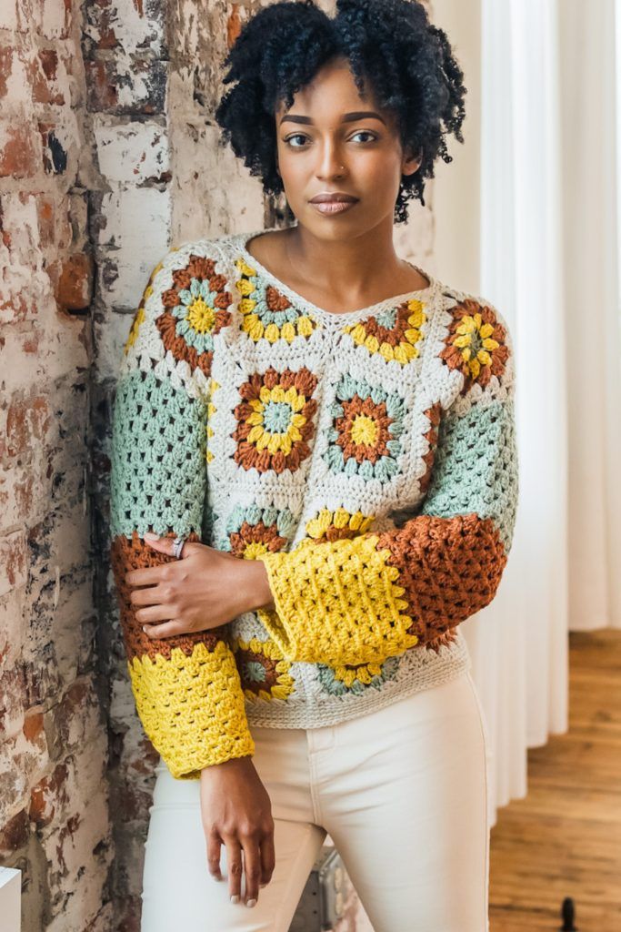 Joan Granny Sweater free crochet pattern by Toni Lipsey
