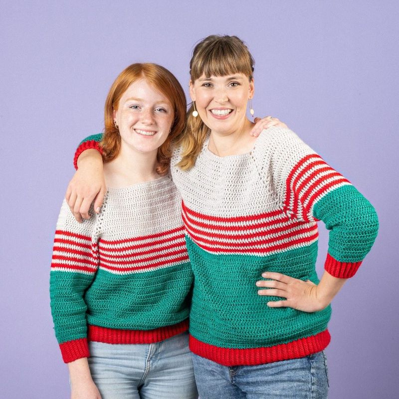 Santa's Helper Sweater by ByKaterina for Hobbii free crochet pattern by Catalina Ungureanu – ByKaterina (Hobbii Design)