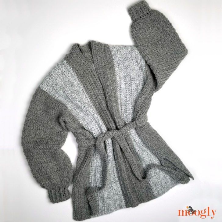 Cuff to Cuff Colorblock Cardigan free crochet pattern by Tamara Kelly