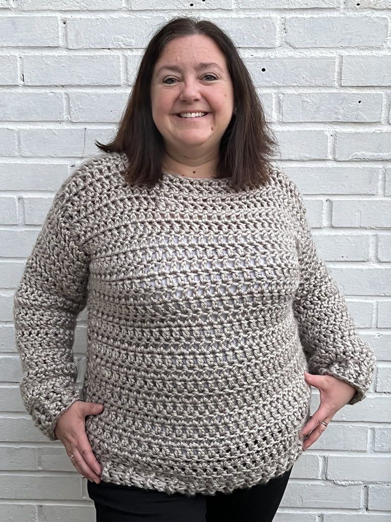 Crochet Chunky Sweater – Quick and Easy free crochet pattern by Vicki Roberts