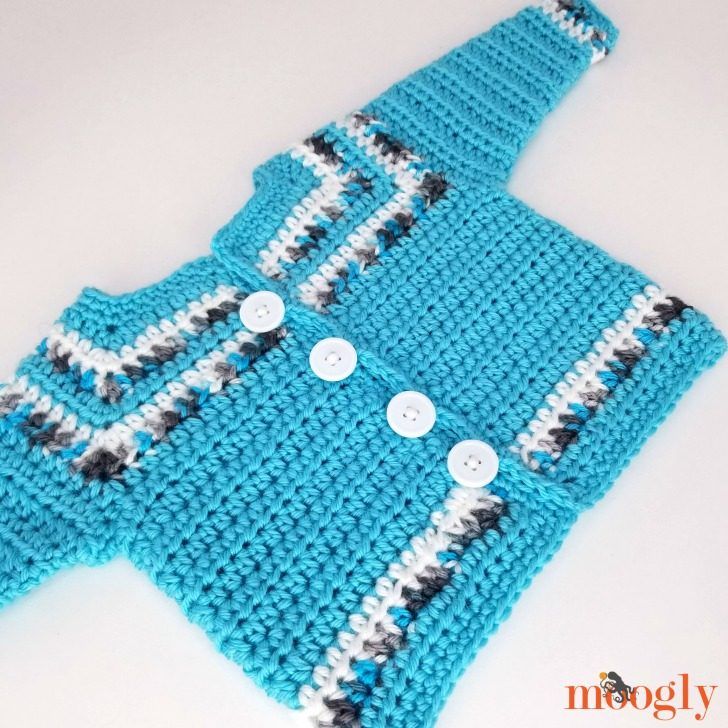 Essential Baby Sweater free crochet pattern by Tamara Kelly