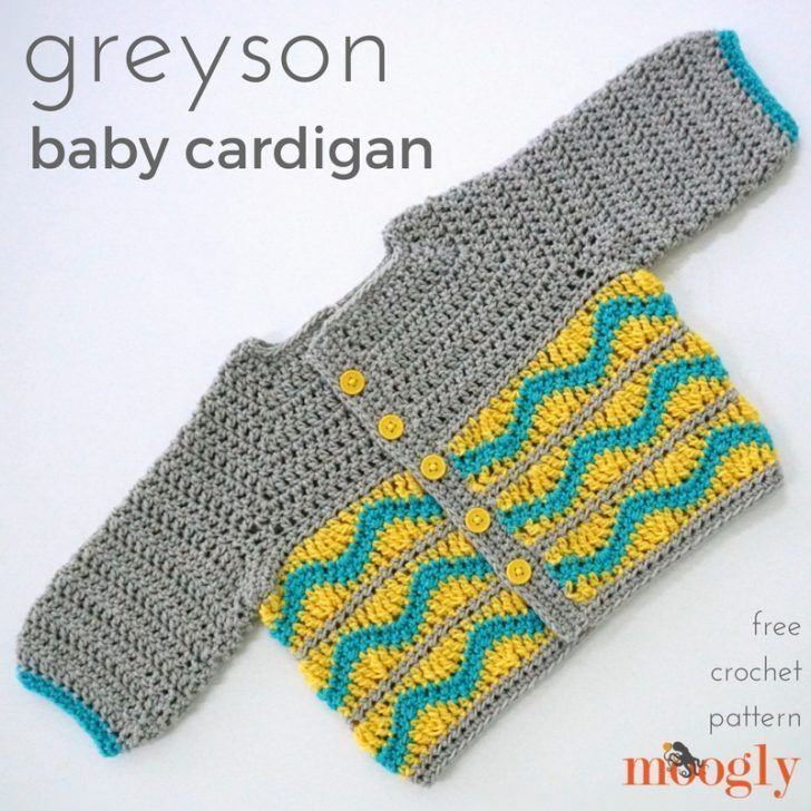 Greyson Baby Cardigan free crochet pattern by Tamara Kelly