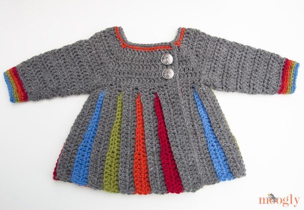 Eloise Baby Sweater free crochet pattern by Tamara Kelly