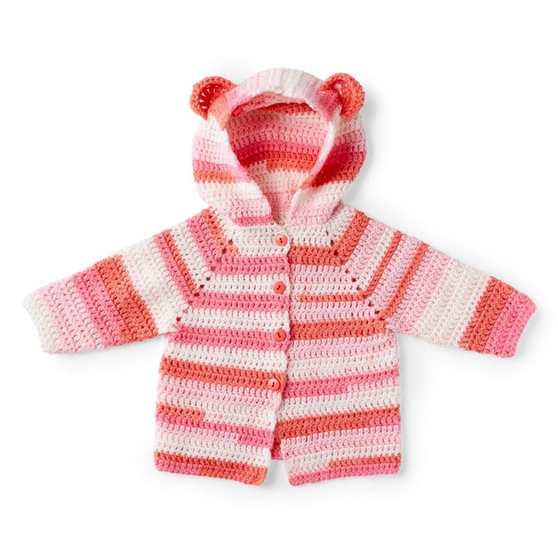 Baby Bear Hoodie free crochet pattern by Red Heart