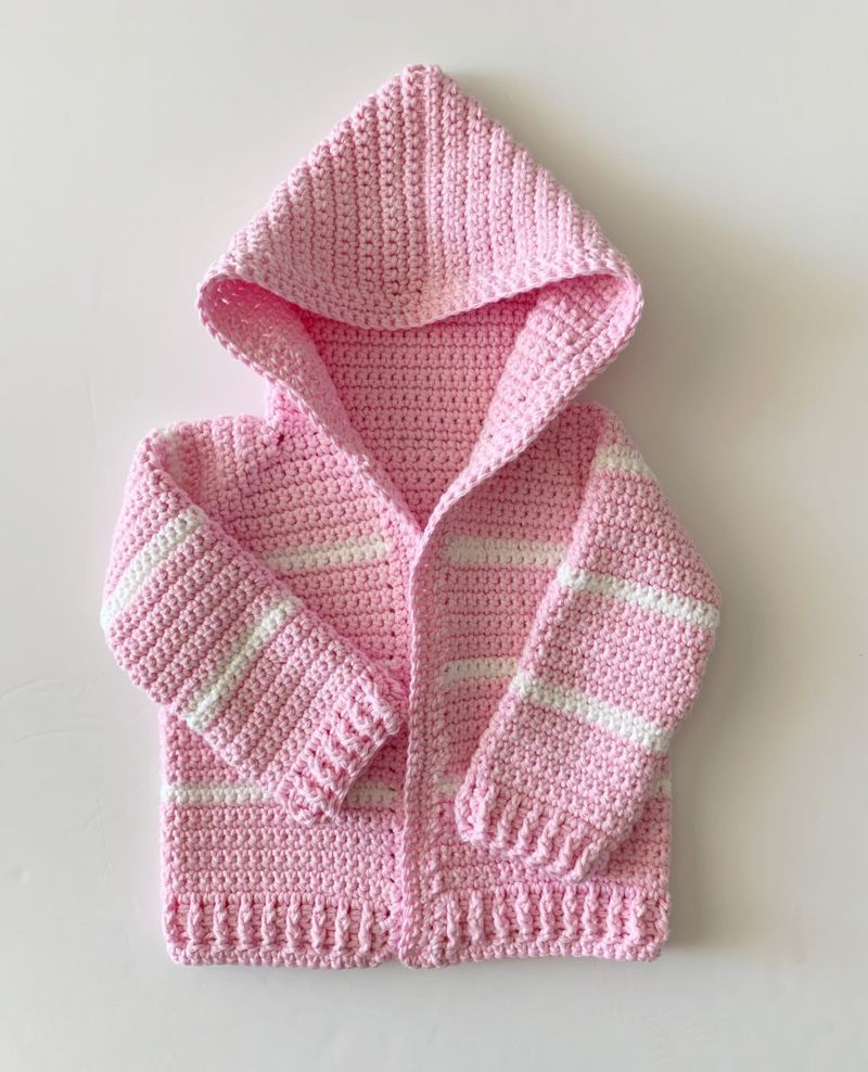 Pink Single Crochet Baby Sweater free crochet pattern by Tiffany