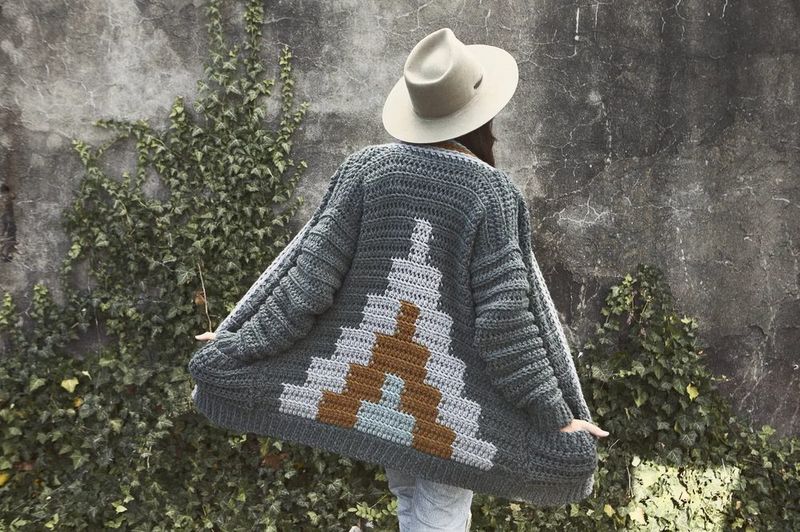 Mountaintop Cardigan free crochet pattern by Alexandra Tavel
