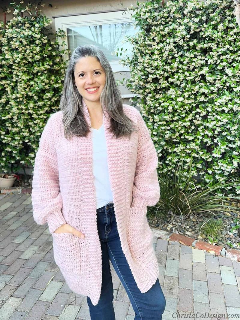 Gia Cardigan free crochet pattern by Crystal Marin