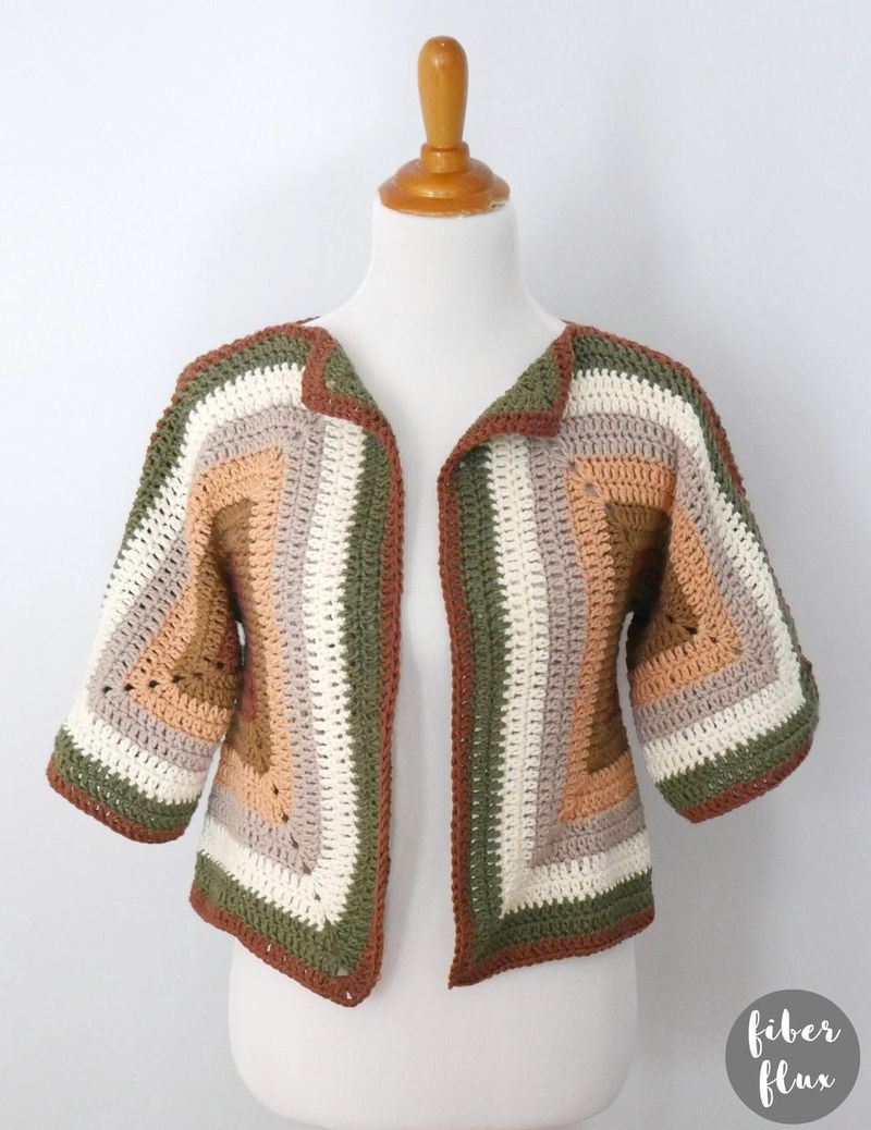 Easy Crochet Hexagon Cardigan free crochet pattern by Jennifer