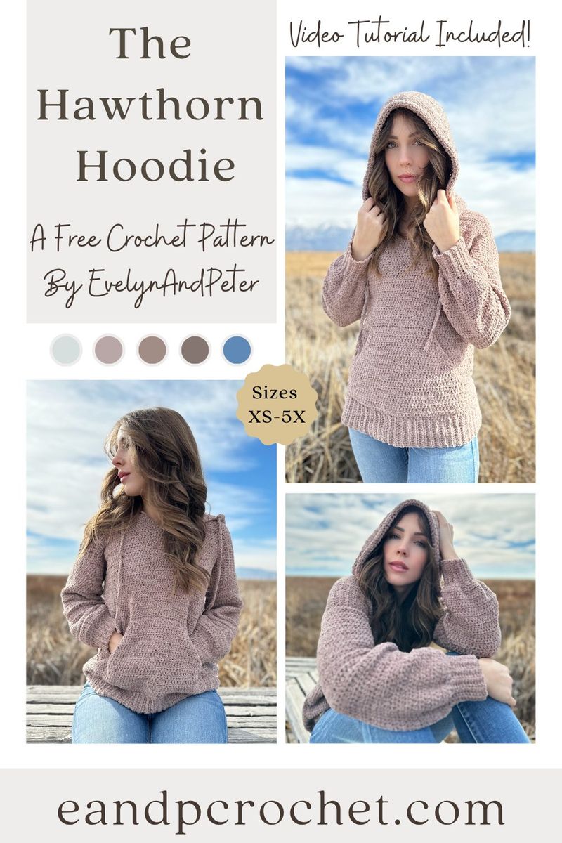 The Hawthorn Hoodie free crochet pattern by Rachel Misner