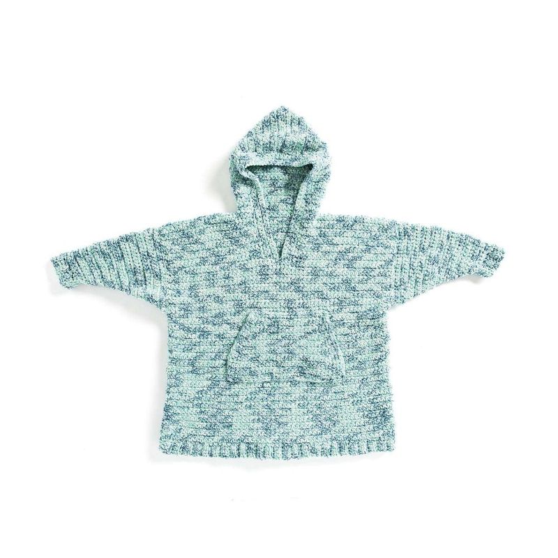 Lounge Around Blanket Hoodie free crochet pattern by Bernat