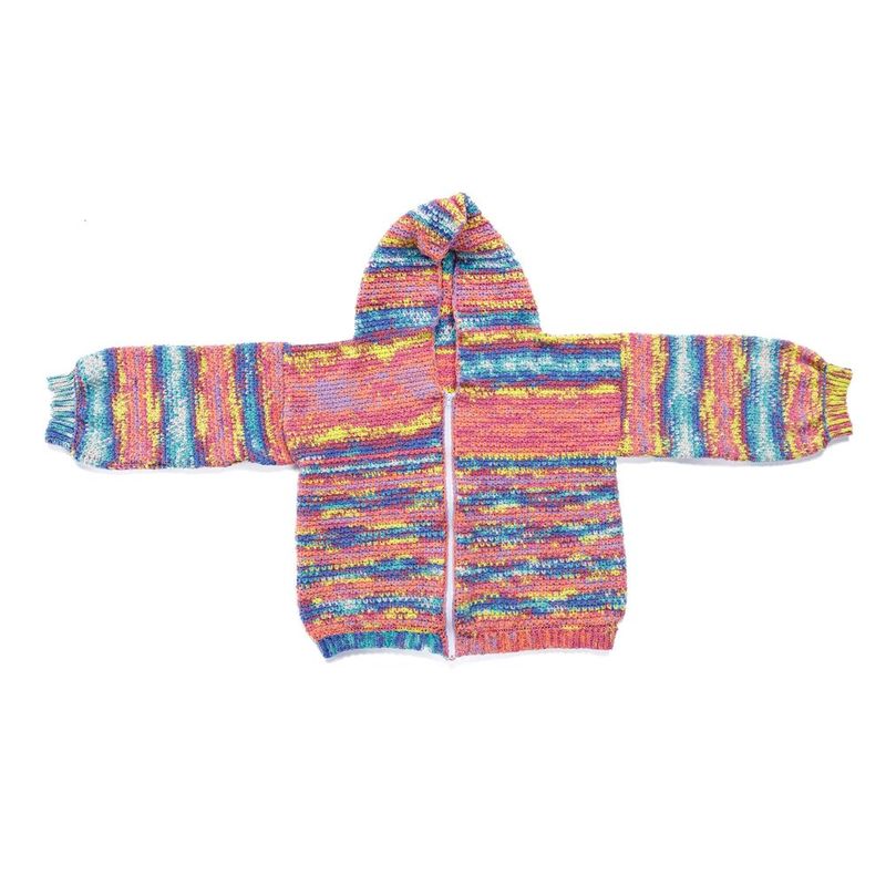 Oversized Zip Front Hoodie free crochet pattern by Caron