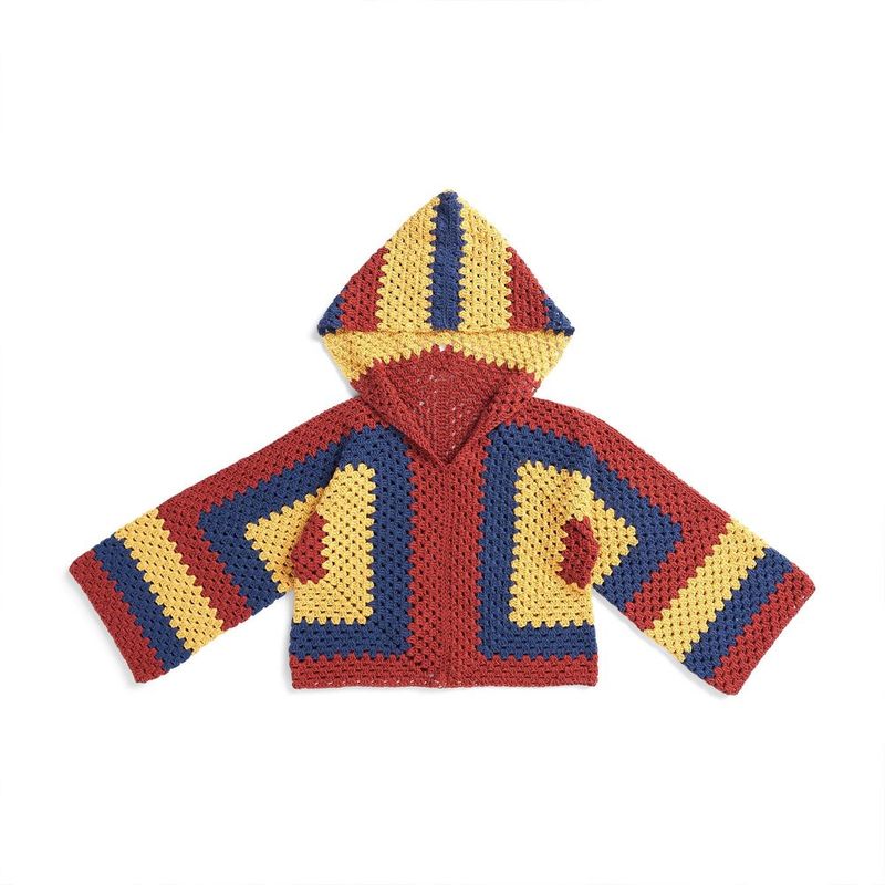 Hexi Hoodie Pullover free crochet pattern by Bernat