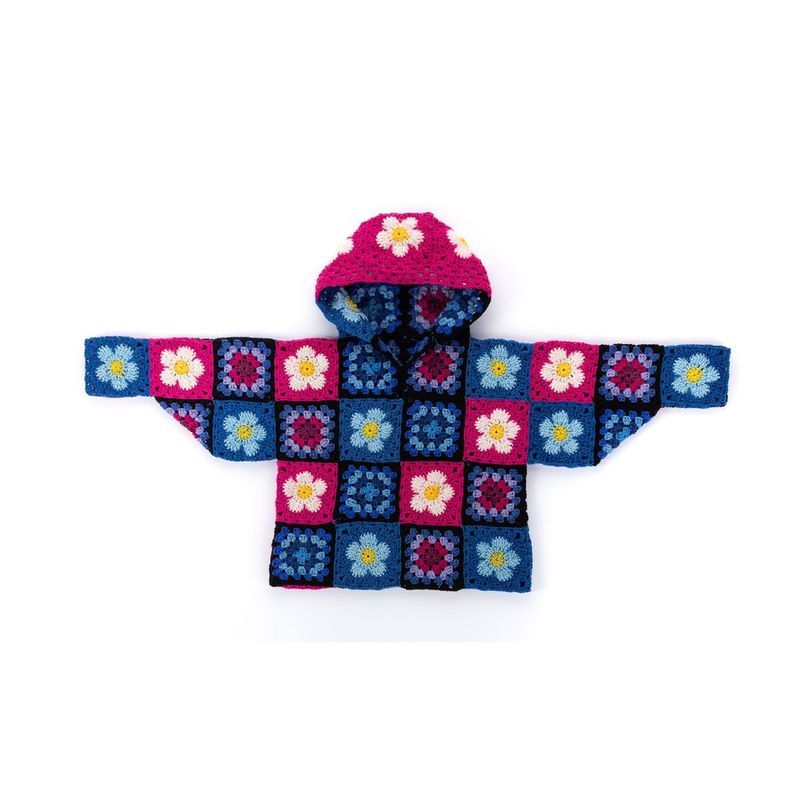 Flower Power Hoodie free crochet pattern by Red Heart