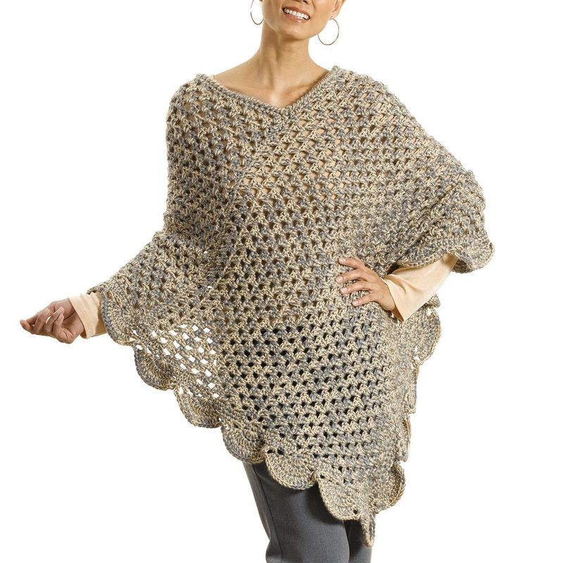 "The Gift" Poncho free crochet pattern by Caron