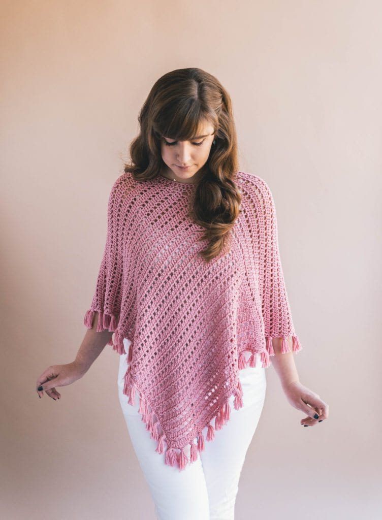 Ava Fringed Poncho free crochet pattern by Ashleigh
