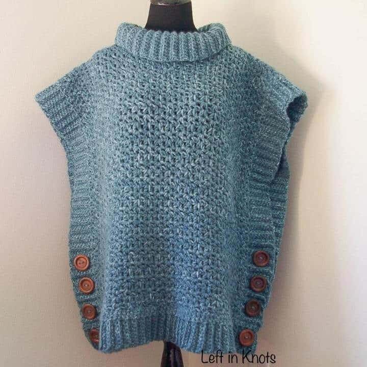 Amelia Poncho Sweater free crochet pattern by Megan Meyer