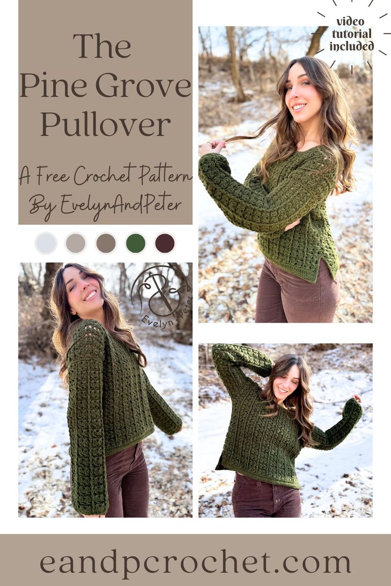 Pine Grove Pullover free crochet pattern by Rachel Misner