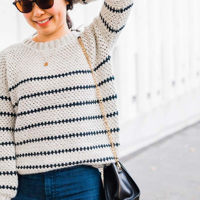 Easy Stripe Pullover free crochet pattern by Grace