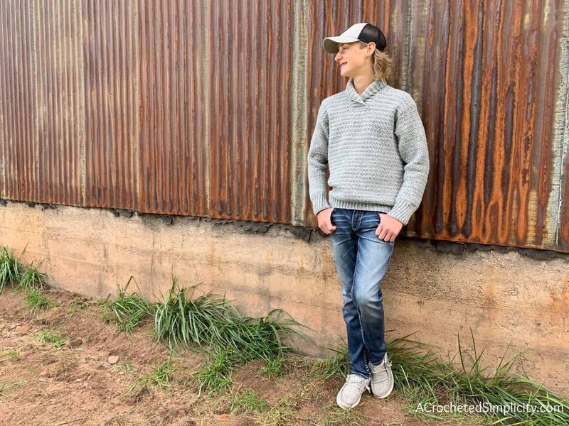 Brentwood Men's Pullover free crochet pattern by Jennifer Renaud