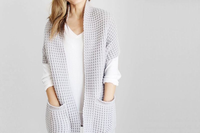 Watson Waffle Cardigan by Lakeside Loops free crochet pattern by Kimberley