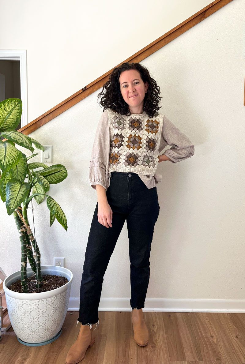 The Agnes Sweater Vest free crochet pattern by Bethany Lynne