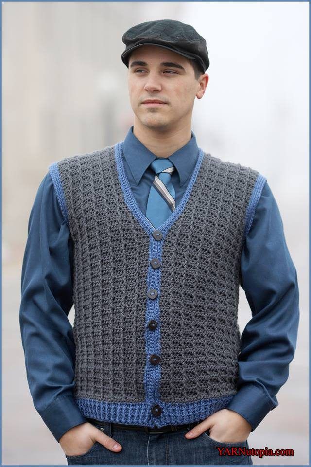 Sharp Dressed Man Vest free crochet pattern by Nadia Fuad