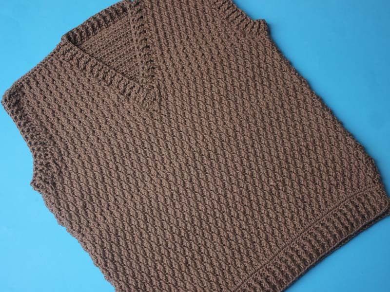 Alpine Stitch Men's Sweater Vest free crochet pattern by Crochet Crosia Home