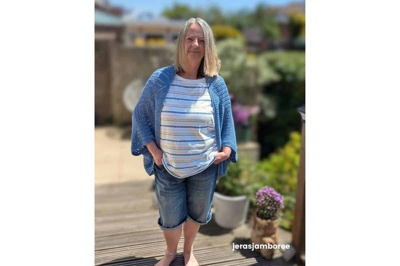 Aveline Cocoon Cardigan free crochet pattern by Sharon (Shaz) Goodwin