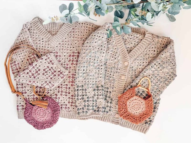 Crochet Granny Square Cardigan free crochet pattern by Briana Kepner