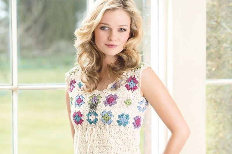 Granny Square Vest Top free crochet pattern by Anne Egan