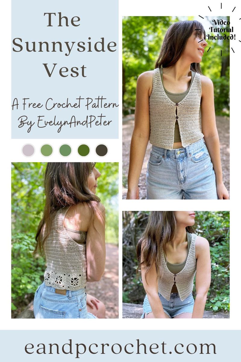 Sunnyside Vest free crochet pattern by Rachel Misner