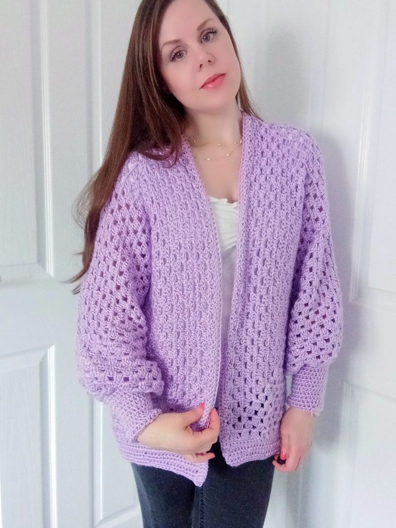 Lucienne Hexagon Cardigan free crochet pattern by Selina Veronique
