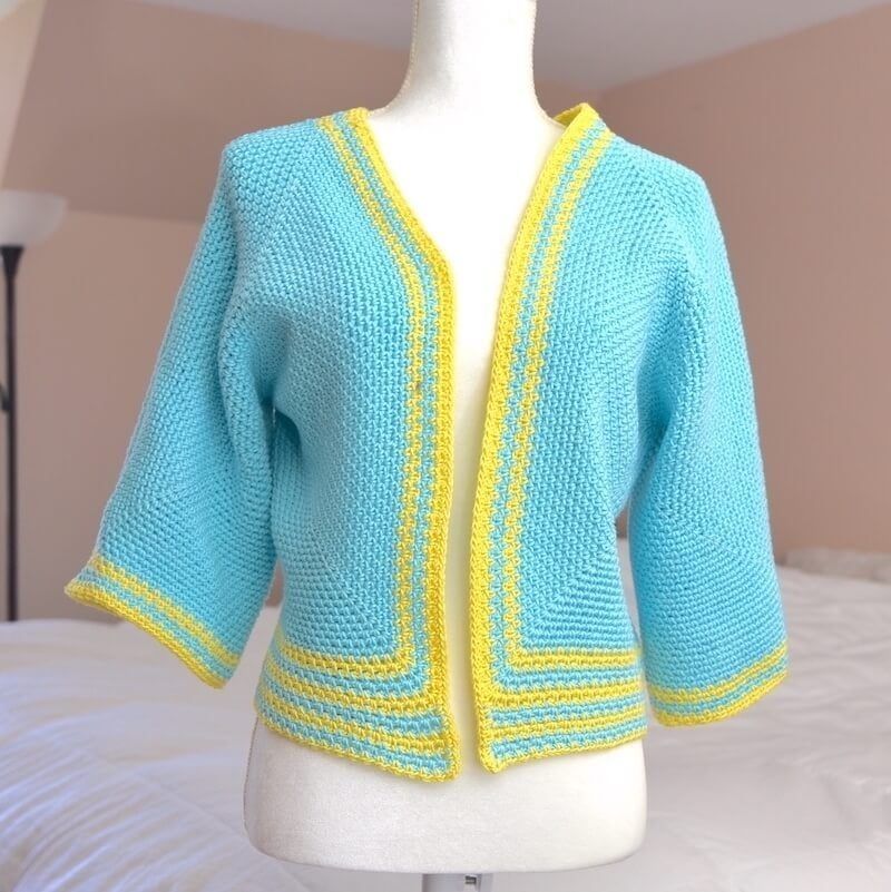 Gabriela Hexagon Cardigan free crochet pattern by Maggie