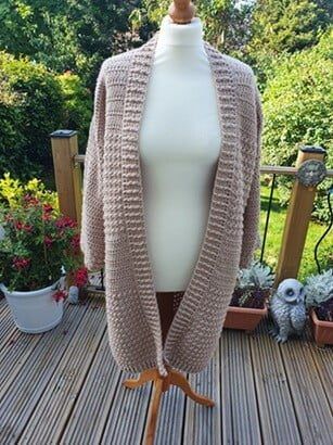 Clara Long Cardigan free crochet pattern by Sharon (Shaz) Goodwin