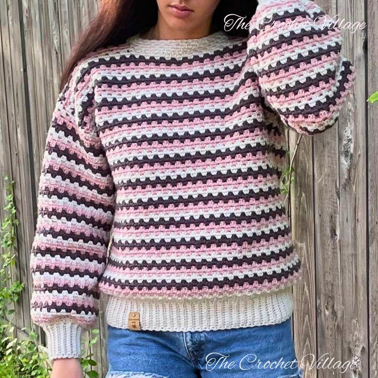 Arcadia Sweater free crochet pattern by Assia Colozzo