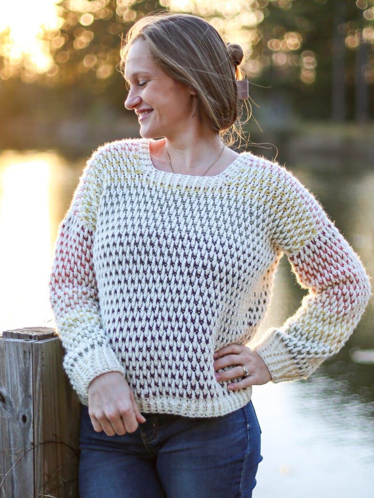 Dip Dye Sweater free crochet pattern by Brianna Iaropoli