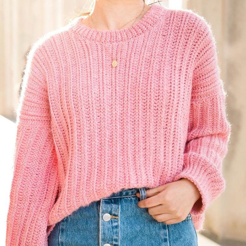 Amalfi Ribbed Sweater free crochet pattern by Grace